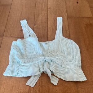 O'Neill Mint Knit Tie-Front Crop Camisole